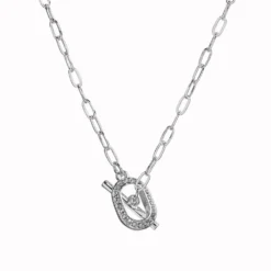 LC Lauren Conrad Silver Tone Link Chain Toggle Necklace