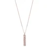 LC Lauren Conrad Rose Gold Tone Openwork Baguette Pendant Necklace -Fashion Women 5818224