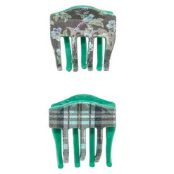 LC Lauren Conrad Teal Printed Claw Clip 2 Pack