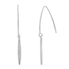 LC Lauren Conrad Silver Tone Thin Pave Linear Nickel Free Earrings -Fashion Women 5827806