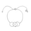 LC Lauren Conrad Silver Tone Triple Circles Pull Tie Nickel Free Bracelet -Fashion Women 5827809