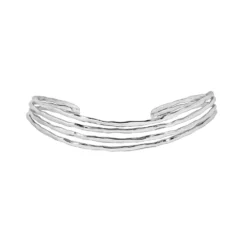 LC Lauren Conrad Silver Tone Textured Nickel Free Metal Cuff Bracelet