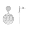 LC Lauren Conrad Silver Tone Filigree Disk Nickel Free Post Earrings -Fashion Women 5827828