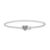 LC Lauren Conrad Silver Tone Heart Icon Nickel Free Bangle Bracelet -Fashion Women 5827838