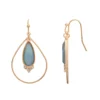LC Lauren Conrad Gold Tone Pear Drop Nickel Free Hoop Earrings -Fashion Women 5827844