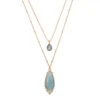 LC Lauren Conrad Gold Tone Long Multi And Gem Layered Nickel Free Pendant Necklace -Fashion Women 5827845