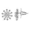 LC Lauren Conrad Silver Tone Baguette Flower Nickel Free Button Earrings -Fashion Women 5827851