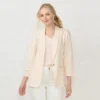 Petite LC Lauren Conrad Shawl Collar Blazer -Fashion Women 5831293 Peach Dust