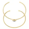 LC Lauren Conrad Gold Tone Crystal 2-Pack Cuff Bracelets Set -Fashion Women 5846881