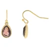 LC Lauren Conrad Gold Purple Crystal Teardrop Drop Earrings -Fashion Women 5846890