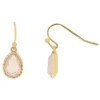 LC Lauren Conrad Gold Tone Pink Crystal Teardrop Drop Earrings -Fashion Women 5846893