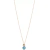 LC Lauren Conrad Rose Gold Tone Blue Crystal Pendant Necklace -Fashion Women 5847301