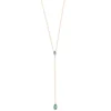 LC Lauren Conrad Rose Gold Tone Blue Crystal Y-Necklace -Fashion Women 5847306