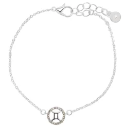 LC Lauren Conrad Silver Tone Crystal Gemini Zodiac Sign Bracelet