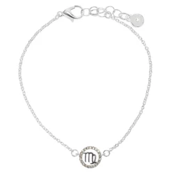 LC Lauren Conrad Silver Tone Crystal Virgo Zodiac Sign Bracelet