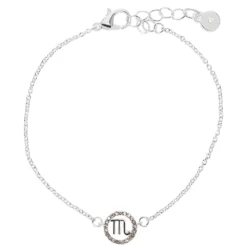 LC Lauren Conrad Silver Tone Crystal Scorpio Zodiac Sign Bracelet