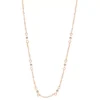 LC Lauren Conrad Rose Gold Tone Crystal Dainty Chain Station Necklace -Fashion Women 5847347