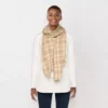 Women's LC Lauren Conrad Mini Plaid Scarf With Metallic Shine -Fashion Women 5850520 Neutral