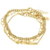 LC Lauren Conrad Gold Tone Multichain Je Ta'ime Bracelet Set -Fashion Women 5877341