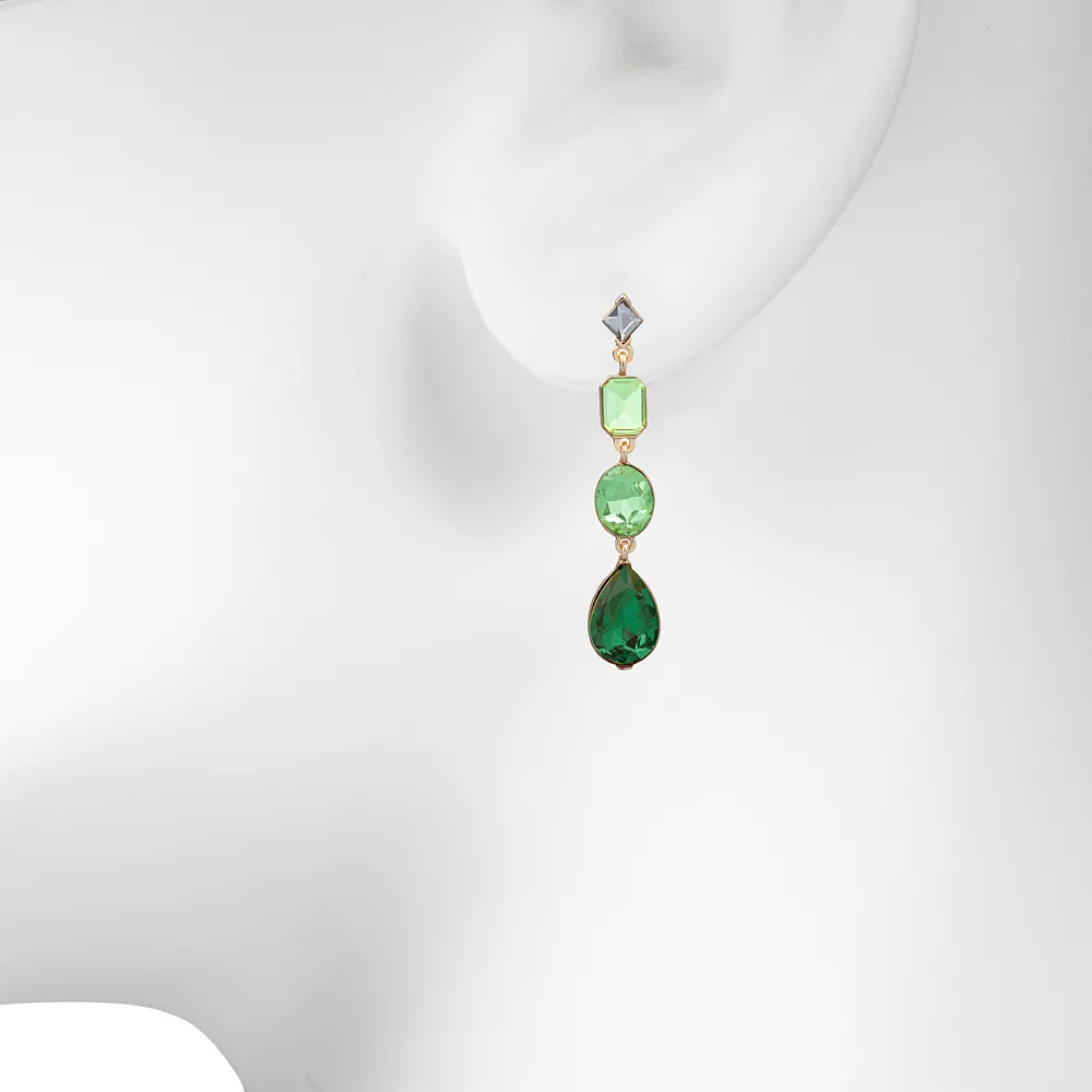 LC Lauren Conrad Tiered Gem Nickel Free Drop Earrings 4 LC Lauren Conrad Tiered Gem Nickel Free Drop Earrings - Image 2