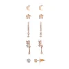 LC Lauren Conrad Rose Gold Tone Celestial Nickel Free Earring Set