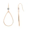LC Lauren Conrad Rose Gold Toned Tiered Teardrop Nickel Free Earrings 2 LC Lauren Conrad Rose Gold Toned Tiered Teardrop Nickel Free Earrings -Fashion Women 5889577