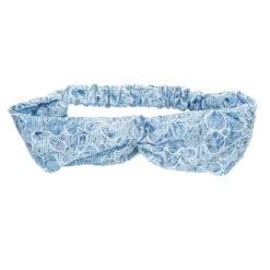 LC Lauren Conrad Blue Floral Lace Twist Headwrap