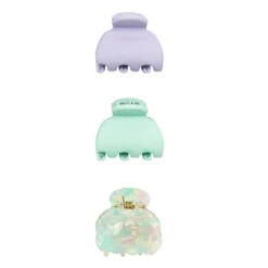 LC Lauren Conrad Mini Rubber Green And Purple Acetate Claw Clip Set