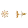 LC Lauren Conrad Gold Tone Simulated Vintage Pearl Flower Stud Earrings -Fashion Women 5900503