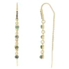 LC Lauren Conrad Gold Tone Green Stone Fish Hook Drop Earrings -Fashion Women 5905124
