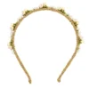 LC Lauren Conrad Simulated Pearl Blush Flower And Vines Headband -Fashion Women 5905302