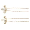 LC Lauren Conrad Simulated Crystal Teardrop Cluster Hair Pin Set -Fashion Women 5905312