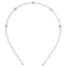 LC Lauren Conrad Simulated Pearl And Crystal Bead Skinny Headband -Fashion Women 5905319