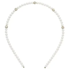 LC Lauren Conrad Simulated Pearl And Crystal Bead Skinny Headband