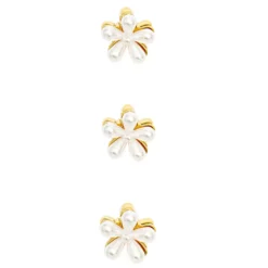 LC Lauren Conrad Simulated Pearl Flower Mini Clip Set