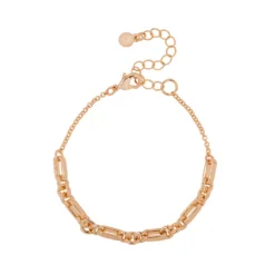 LC Lauren Conrad Gold Tone Mismatched Chain Nickel Free Link Bracelet