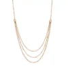 LC Lauren Conrad Gold Tone Three Row Nickel Free Chain Necklace