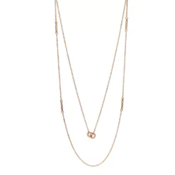 LC Lauren Conrad Gold Tone Clean Metal Station Nickel Free Long Necklace