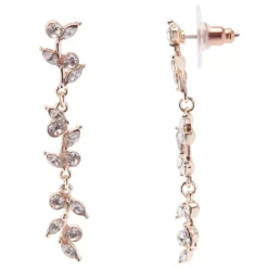 LC Lauren Conrad Rose Gold Tone Filigree Linear Earrings