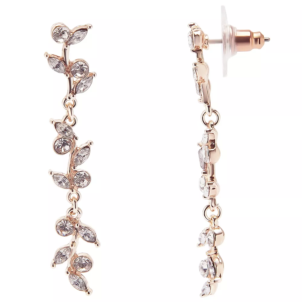 LC Lauren Conrad Rose Gold Tone Filigree Linear Earrings 3 LC Lauren Conrad Rose Gold Tone Filigree Linear Earrings