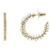 LC Lauren Conrad Gold Tone Medium Hoops With Simulated Pearl Accents -Fashion Women 5906764