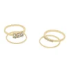 LC Lauren Conrad Gold Tone Stone And Pave Ring Set -Fashion Women 5906770