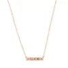 LC Lauren Conrad Rose Gold Tone Pink Enamel Flower Bar Necklace -Fashion Women 5906799