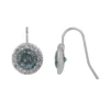 LC Lauren Conrad Silver Tone Round Halo Nickel Free Drop Earrings -Fashion Women 5989711