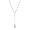 LC Lauren Conrad Silver Tone Simulated Pearl Charm Nickel Free Y Necklace -Fashion Women 5989716
