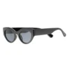 Women's LC Lauren Conrad Spears Small Plastic Oval Sunglasses -Fashion Women 5997058 Black Smoke Lens