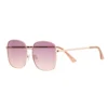 Women's LC Lauren Conrad Brynlee Oversized Metal Square Sunglasses -Fashion Women 5997065 Rosegold Pink Lens