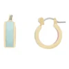 LC Lauren Conrad Gold Tone Pink & Blue Enamel Huggie Hoop Earrings 1 LC Lauren Conrad Gold Tone Pink & Blue Enamel Huggie Hoop Earrings -Fashion Women 6043763