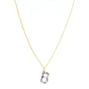 LC Lauren Conrad Gold Tone Purple Pressed Flower Initial "B" Pendant Necklace 2 LC Lauren Conrad Gold Tone Purple Pressed Flower Initial "B" Pendant Necklace -Fashion Women 6044910