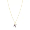 LC Lauren Conrad Gold Tone Pressed Flower Initial "K" Pendant Necklace -Fashion Women 6044913
